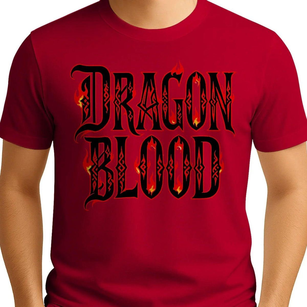 Welsh Dragon T-Shirt - Blood Metal Bold Typography Design - Celtic Wolfwear