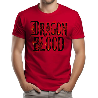 Welsh Dragon T-Shirt - Blood Metal Bold Typography Design - Celtic Wolfwear