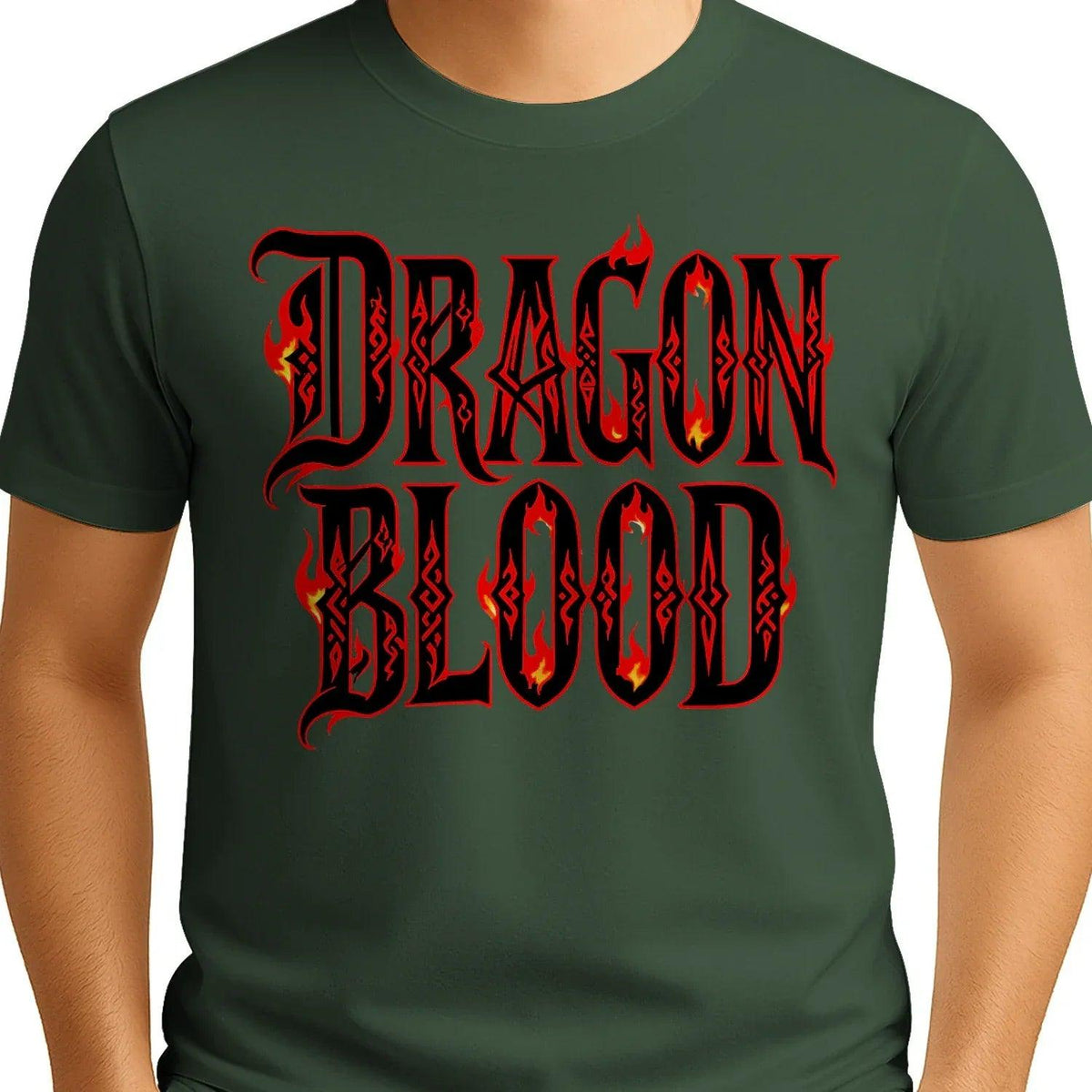 Welsh Dragon T-Shirt - Blood Metal Bold Typography Design - Celtic Wolfwear