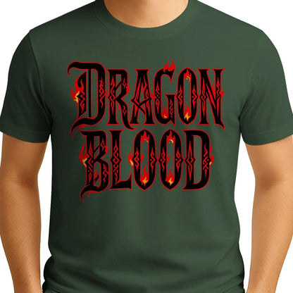 Welsh Dragon T-Shirt - Blood Metal Bold Typography Design - Celtic Wolfwear