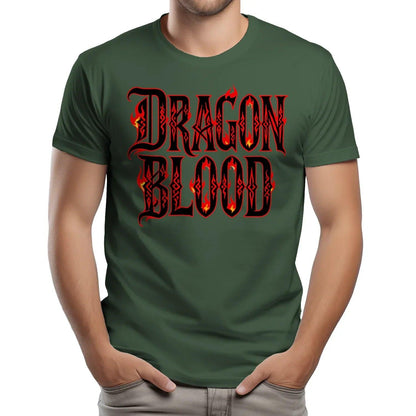 Welsh Dragon T-Shirt - Blood Metal Bold Typography Design - Celtic Wolfwear