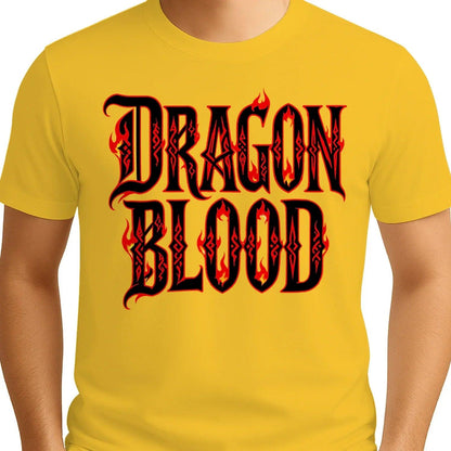 Welsh Dragon T-Shirt - Blood Metal Bold Typography Design - Celtic Wolfwear