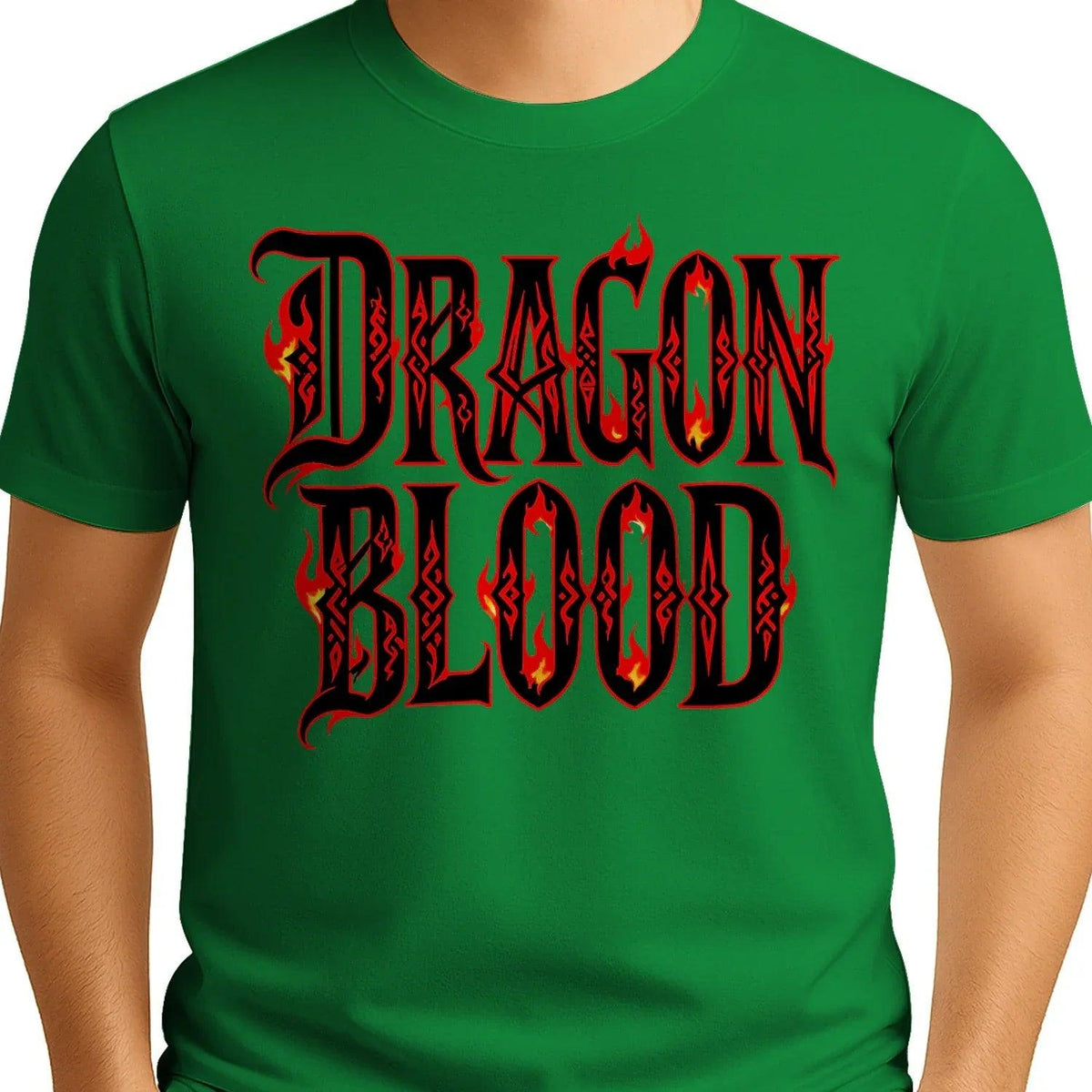 Welsh Dragon T-Shirt - Blood Metal Bold Typography Design - Celtic Wolfwear