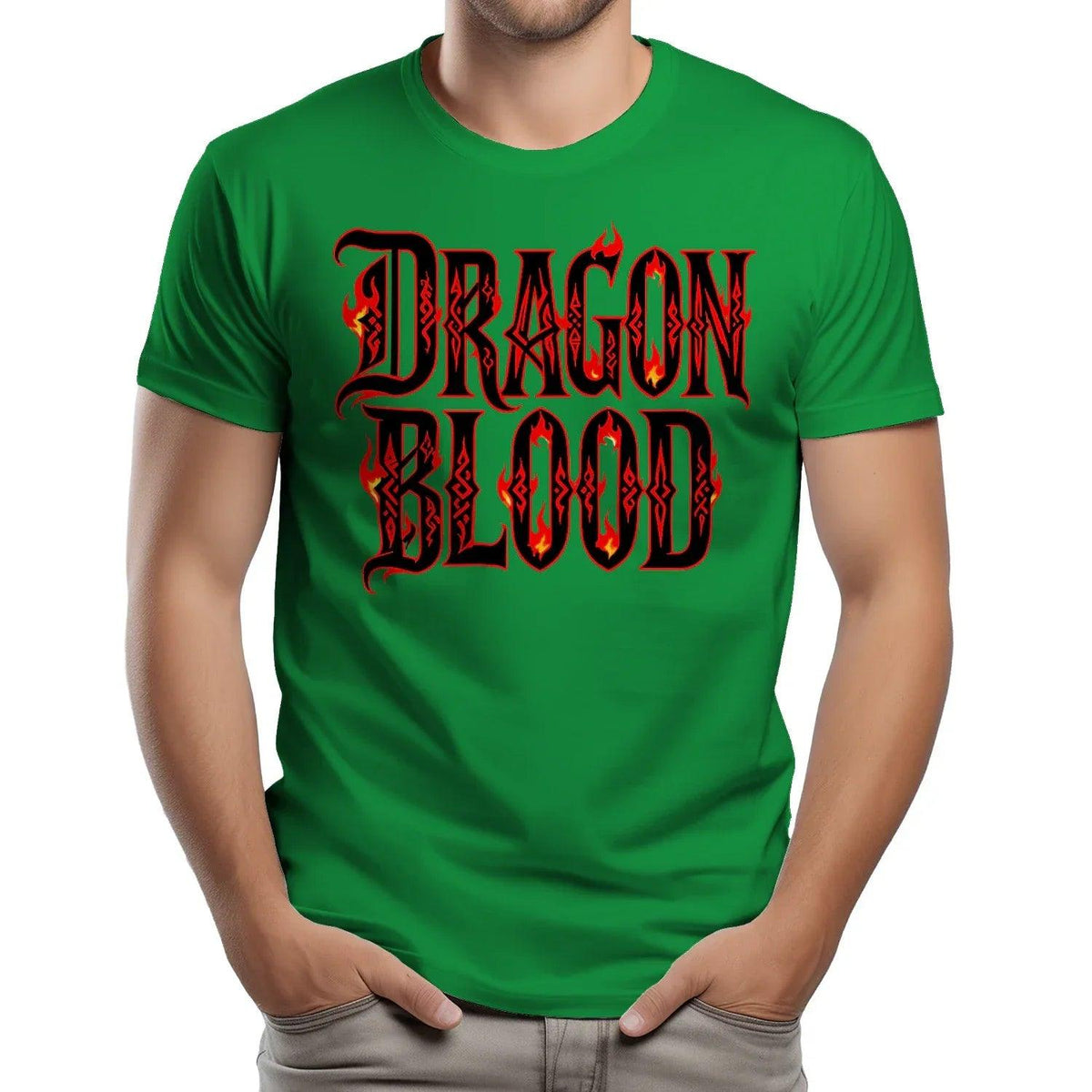 Welsh Dragon T-Shirt - Blood Metal Bold Typography Design - Celtic Wolfwear