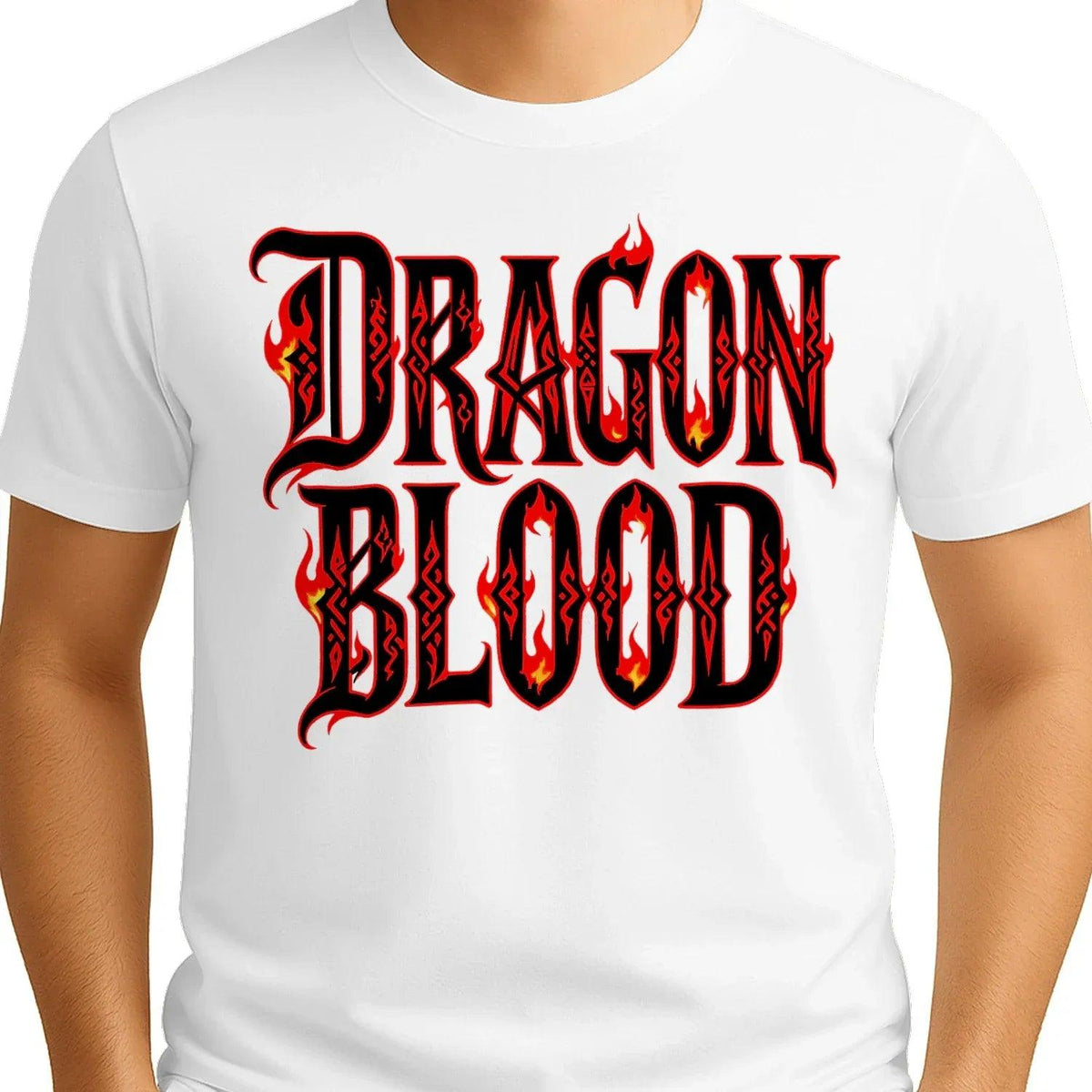 Welsh Dragon T-Shirt - Blood Metal Bold Typography Design - Celtic Wolfwear