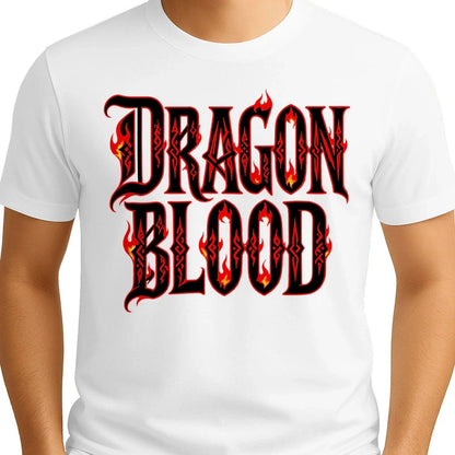 Welsh Dragon T-Shirt - Blood Metal Bold Typography Design - Celtic Wolfwear