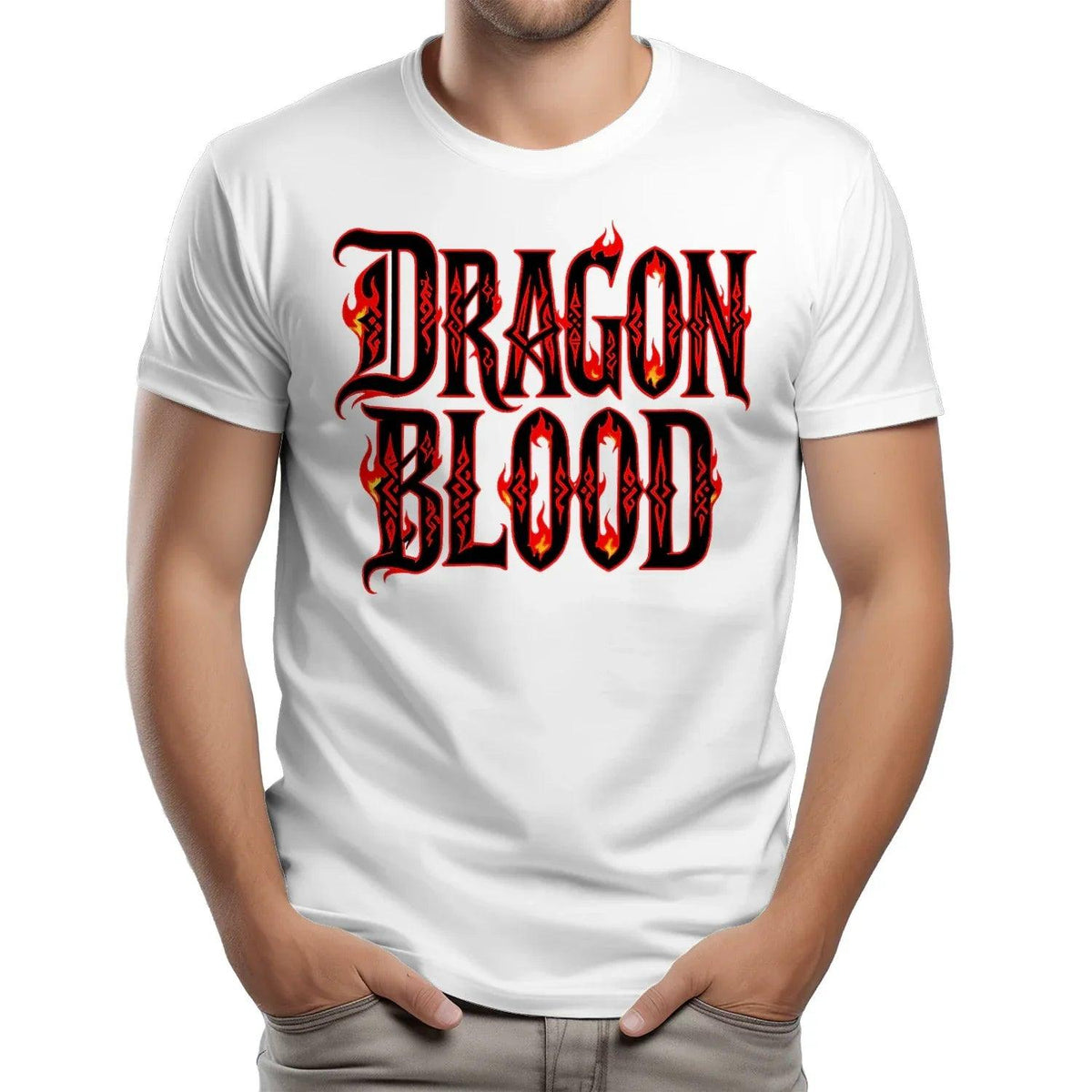 Welsh Dragon T-Shirt - Blood Metal Bold Typography Design - Celtic Wolfwear