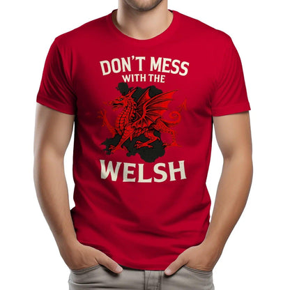 Welsh Dragon T-Shirt - Don Mess, Unisex Matchday Wear - Celtic Wolfwear