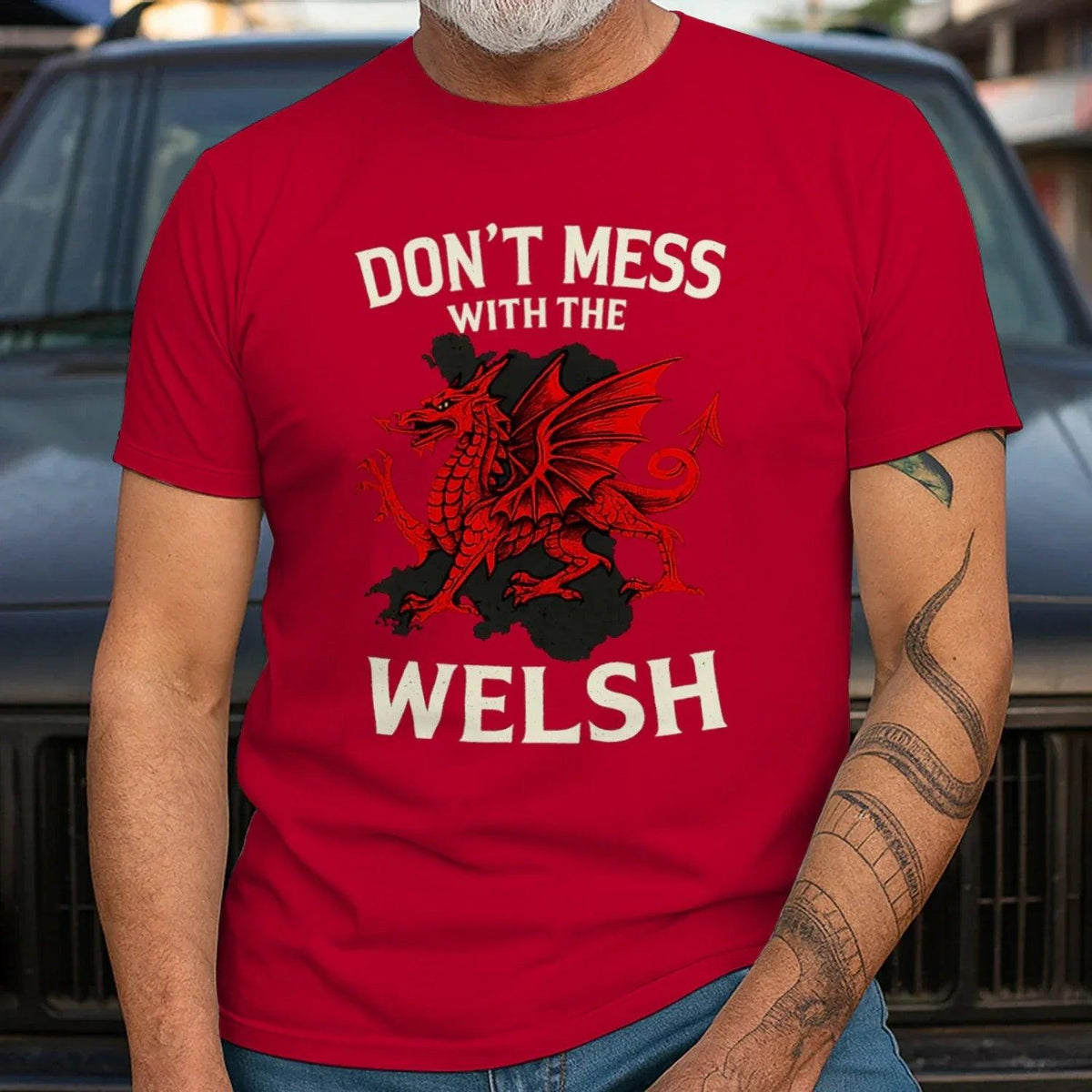 Welsh Dragon T-Shirt - Don Mess, Unisex Matchday Wear - Celtic Wolfwear