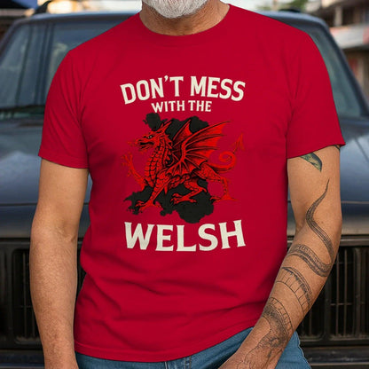Welsh Dragon T-Shirt - Don Mess, Unisex Matchday Wear - Celtic Wolfwear