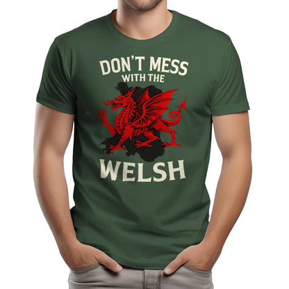 Welsh Dragon T-Shirt - Don Mess, Unisex Matchday Wear - Celtic Wolfwear