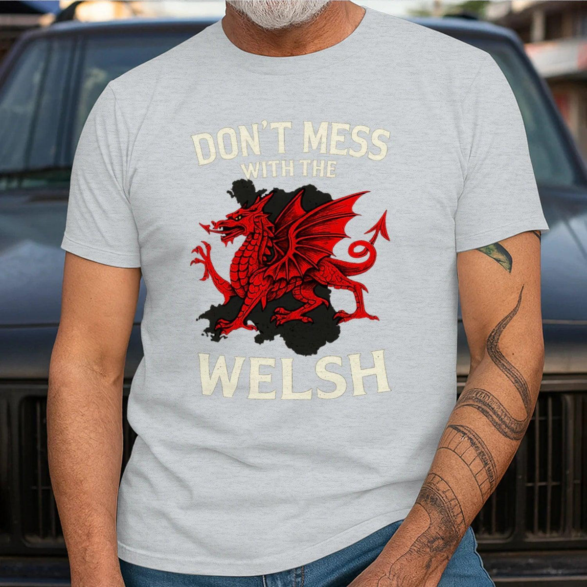 Welsh Dragon T-Shirt - Don Mess, Unisex Matchday Wear - Celtic Wolfwear