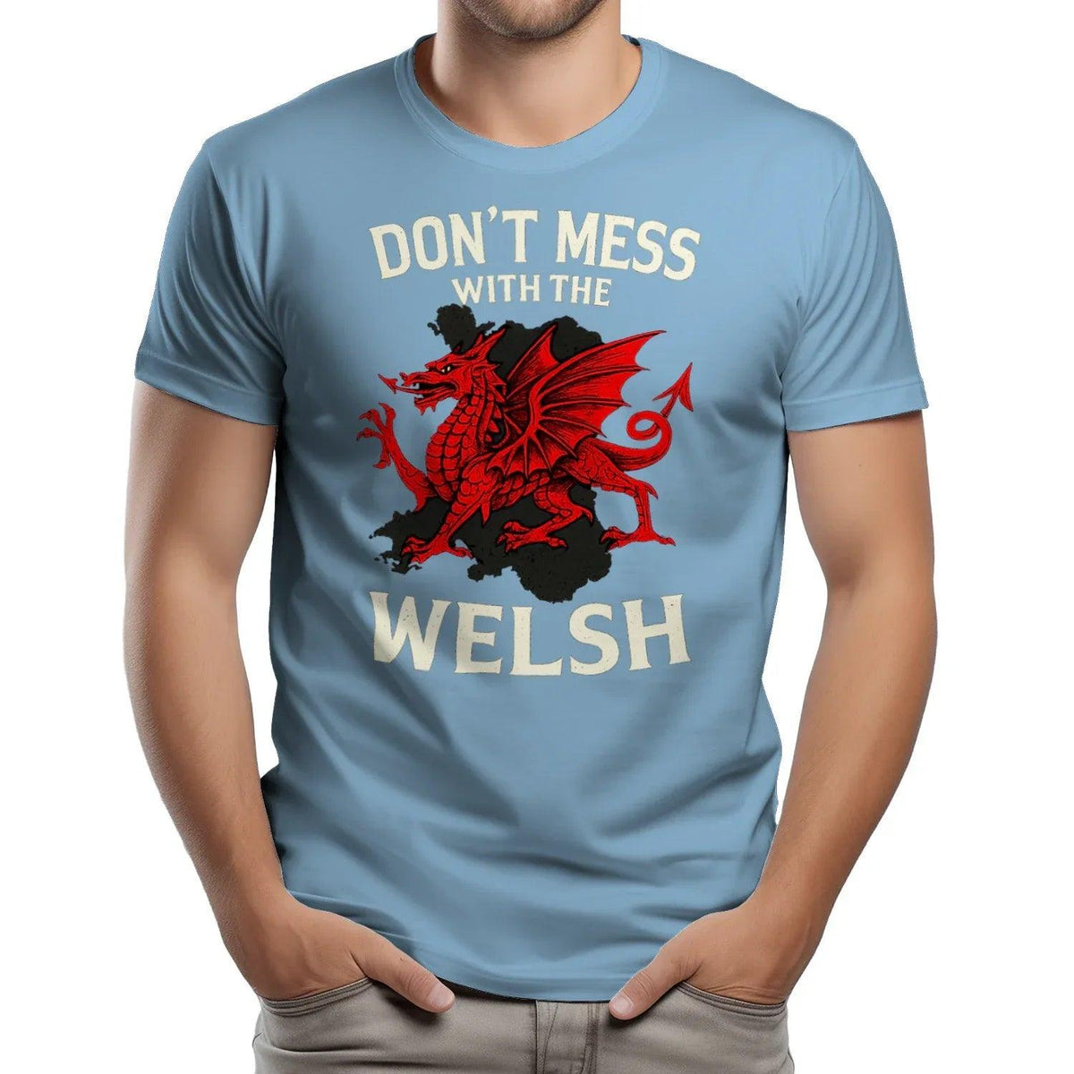 Welsh Dragon T-Shirt - Don Mess, Unisex Matchday Wear - Celtic Wolfwear