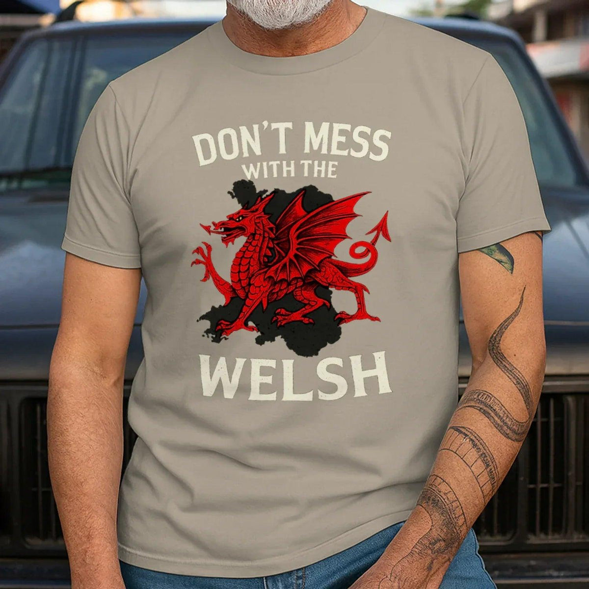 Welsh Dragon T-Shirt - Don Mess, Unisex Matchday Wear - Celtic Wolfwear