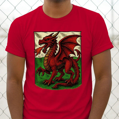 Welsh Dragon T-Shirt - Emblem Premium Unisex Streetwear - Celtic Wolfwear