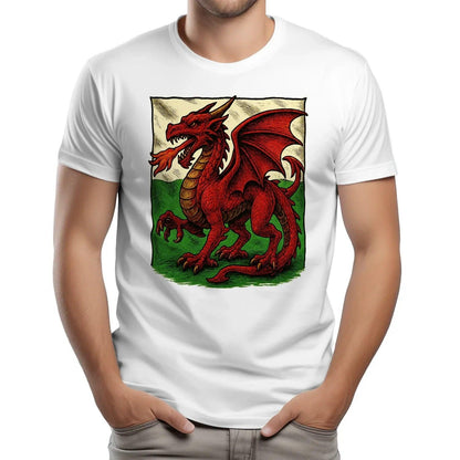 Welsh Dragon T-Shirt - Emblem Premium Unisex Streetwear - Celtic Wolfwear