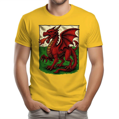 Welsh Dragon T-Shirt - Emblem Premium Unisex Streetwear - Celtic Wolfwear