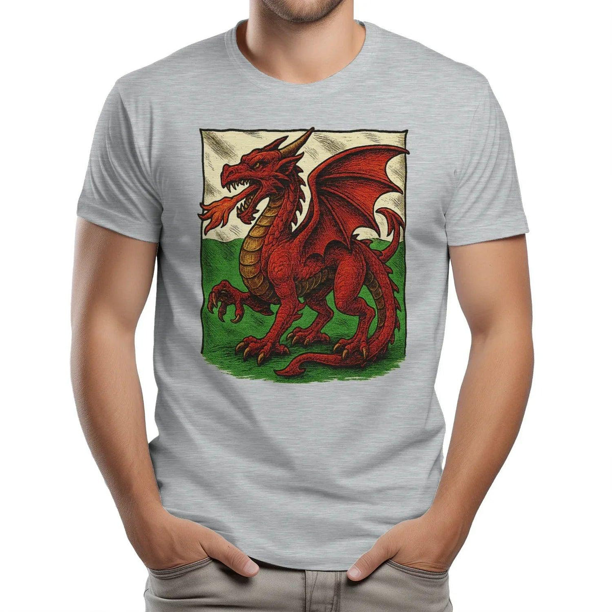 Welsh Dragon T-Shirt - Emblem Premium Unisex Streetwear - Celtic Wolfwear