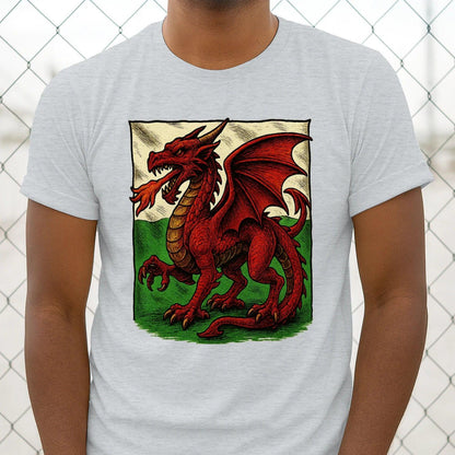 Welsh Dragon T-Shirt - Emblem Premium Unisex Streetwear - Celtic Wolfwear