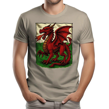 Welsh Dragon T-Shirt - Emblem Premium Unisex Streetwear - Celtic Wolfwear