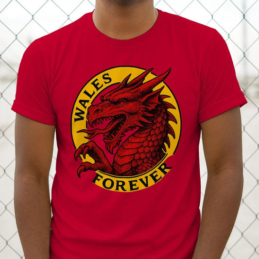 Welsh Dragon T-Shirt - Forever Premium Unisex Streetwear - Celtic Wolfwear