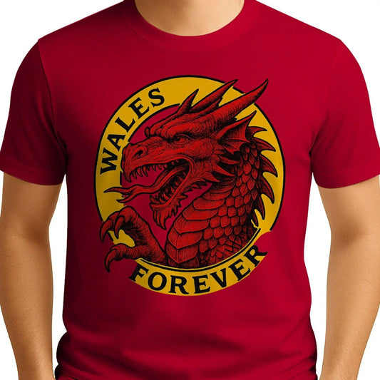 Welsh Dragon T-Shirt - Forever Premium Unisex Streetwear - Celtic Wolfwear