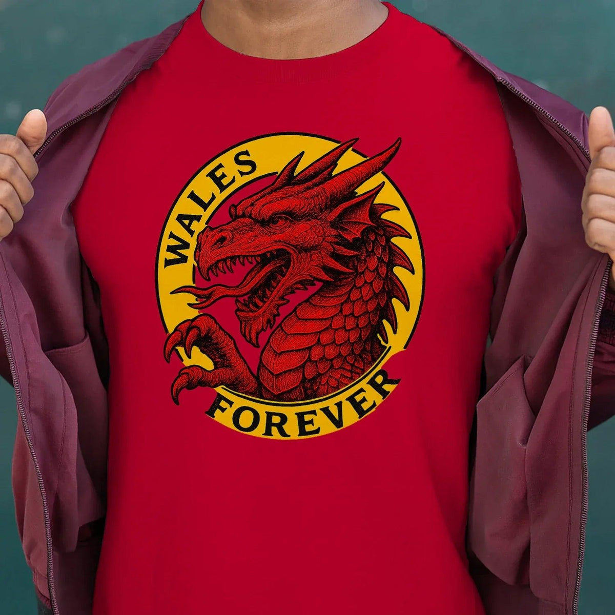 Welsh Dragon T-Shirt - Forever Premium Unisex Streetwear - Celtic Wolfwear