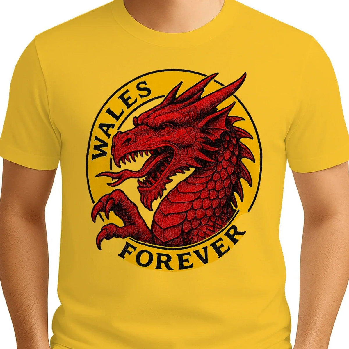 Welsh Dragon T-Shirt - Forever Premium Unisex Streetwear - Celtic Wolfwear