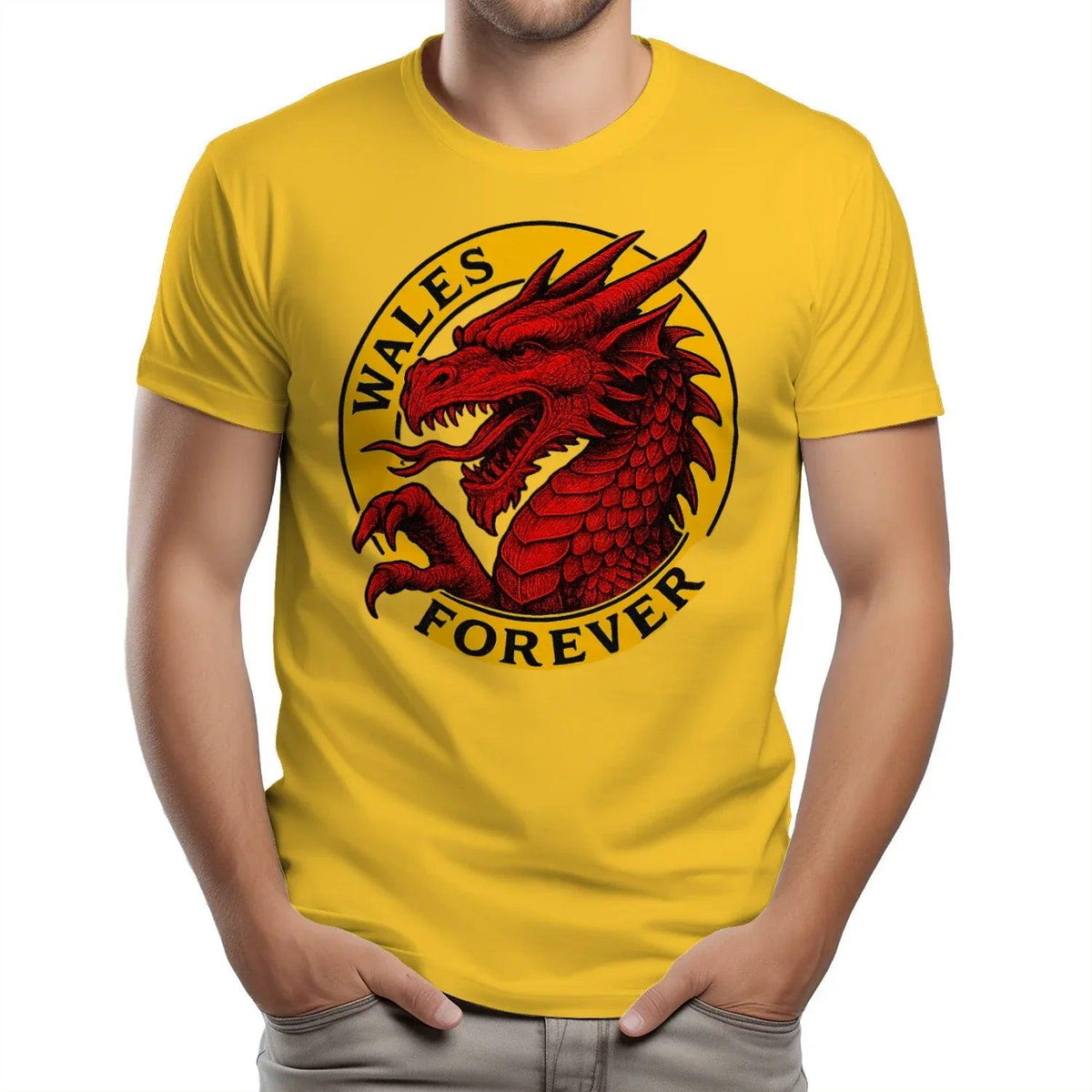 Welsh Dragon T-Shirt - Forever Premium Unisex Streetwear - Celtic Wolfwear