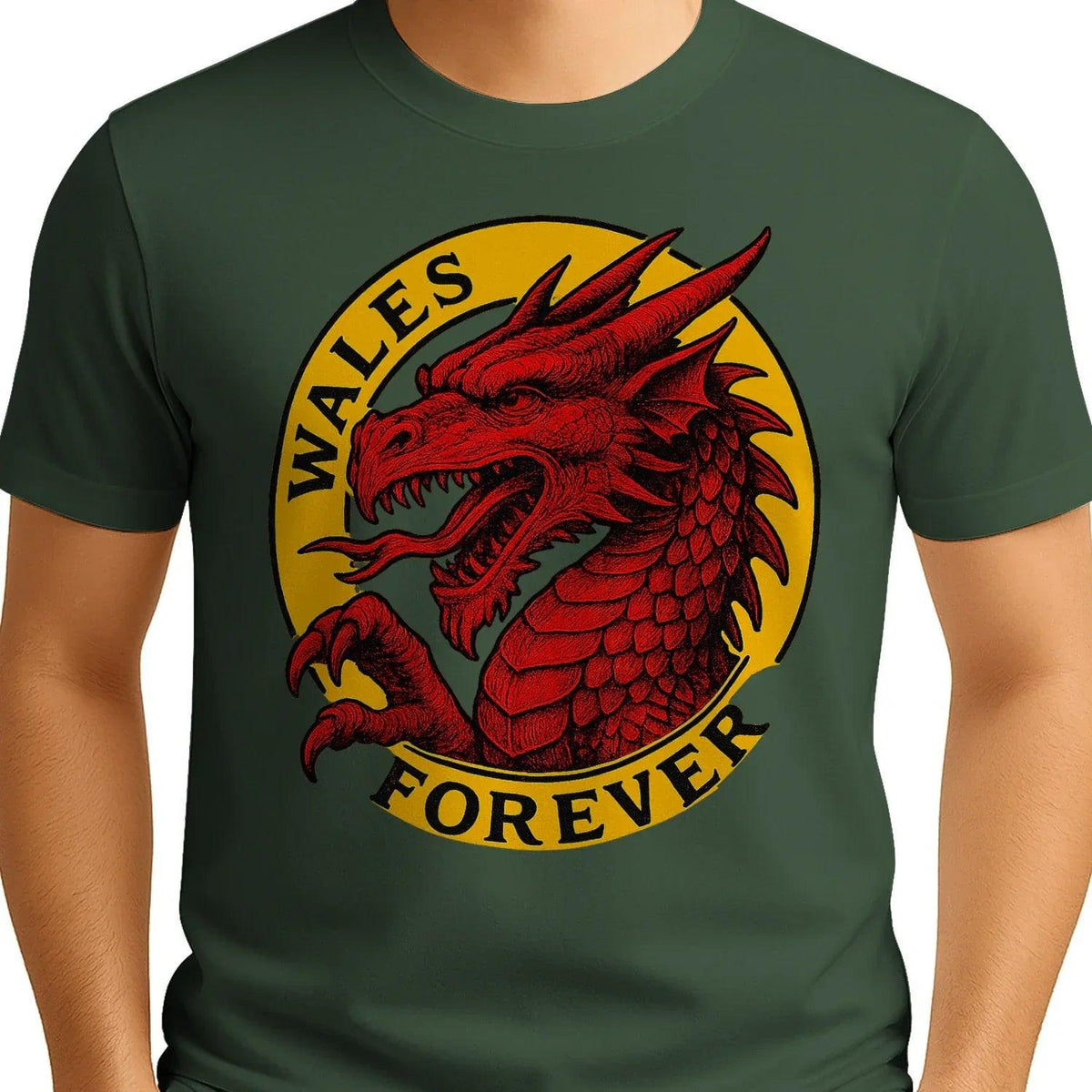 Welsh Dragon T-Shirt - Forever Premium Unisex Streetwear - Celtic Wolfwear