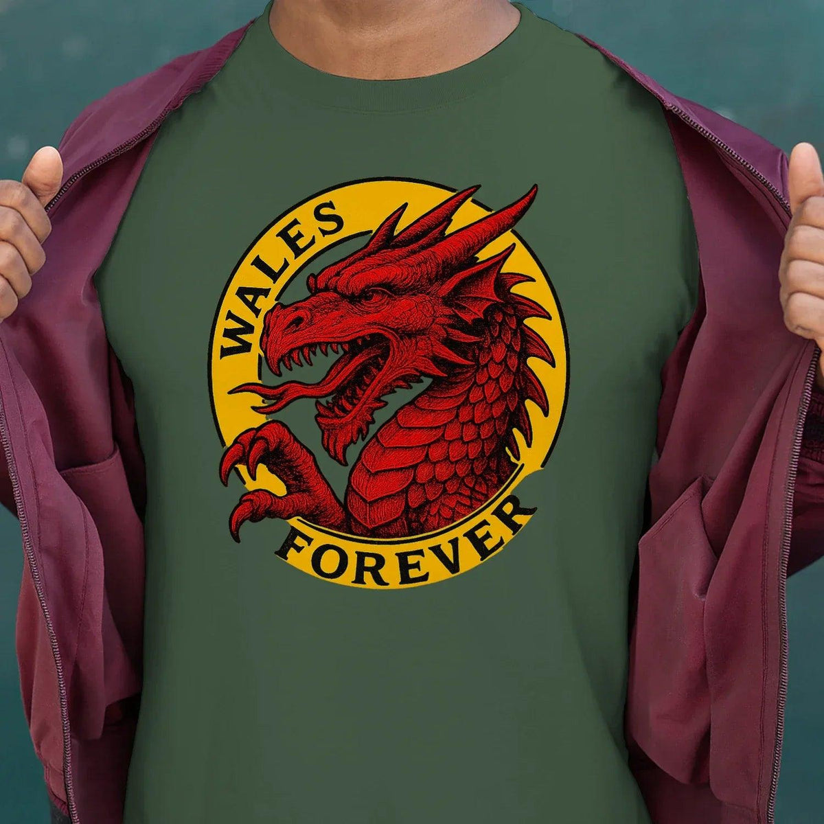 Welsh Dragon T-Shirt - Forever Premium Unisex Streetwear - Celtic Wolfwear