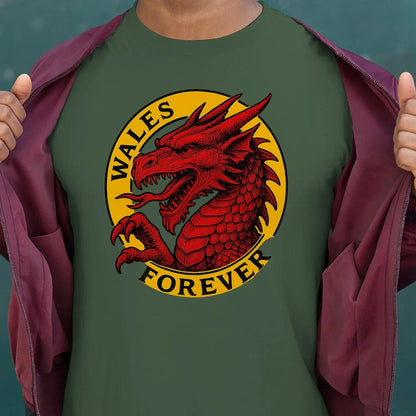 Welsh Dragon T-Shirt - Forever Premium Unisex Streetwear - Celtic Wolfwear