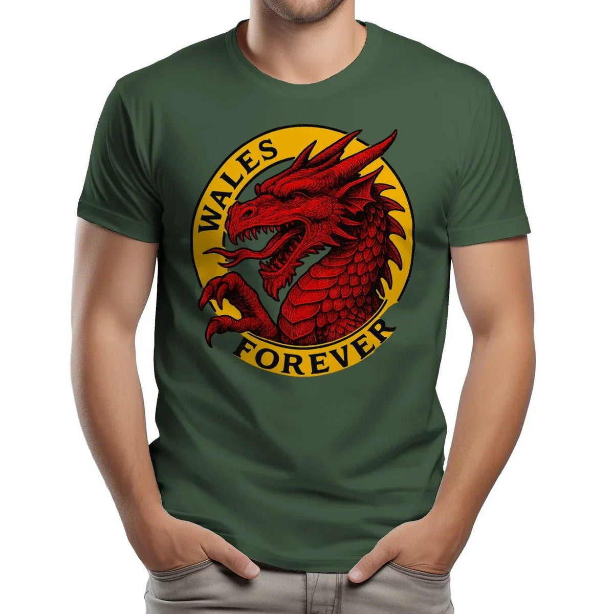 Welsh Dragon T-Shirt - Forever Premium Unisex Streetwear - Celtic Wolfwear