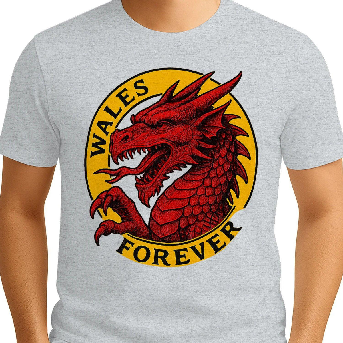 Welsh Dragon T-Shirt - Forever Premium Unisex Streetwear - Celtic Wolfwear