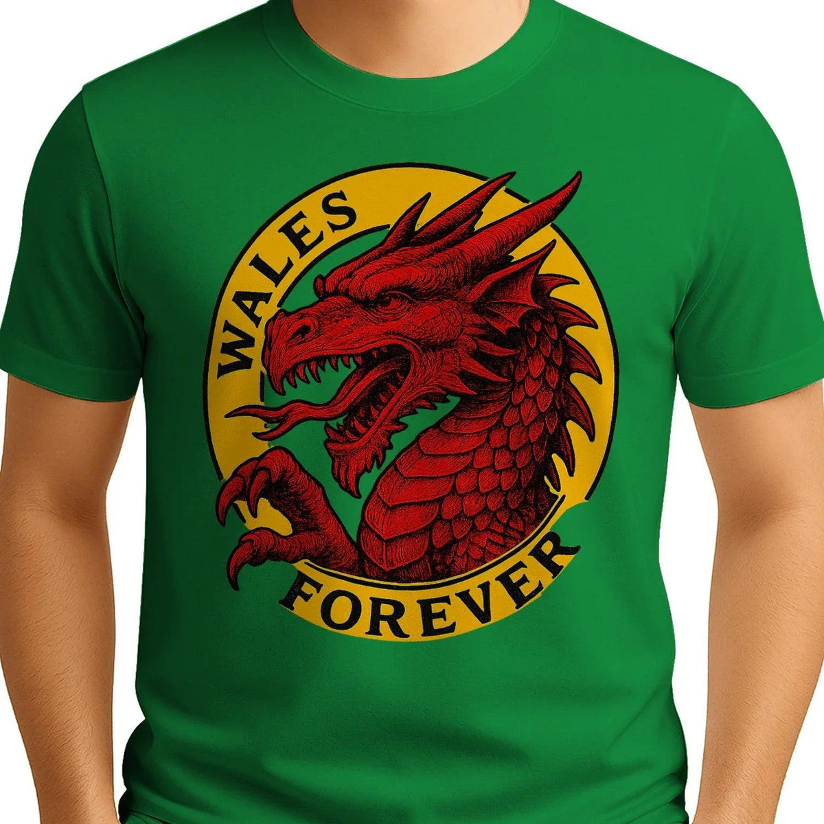 Welsh Dragon T-Shirt - Forever Premium Unisex Streetwear - Celtic Wolfwear