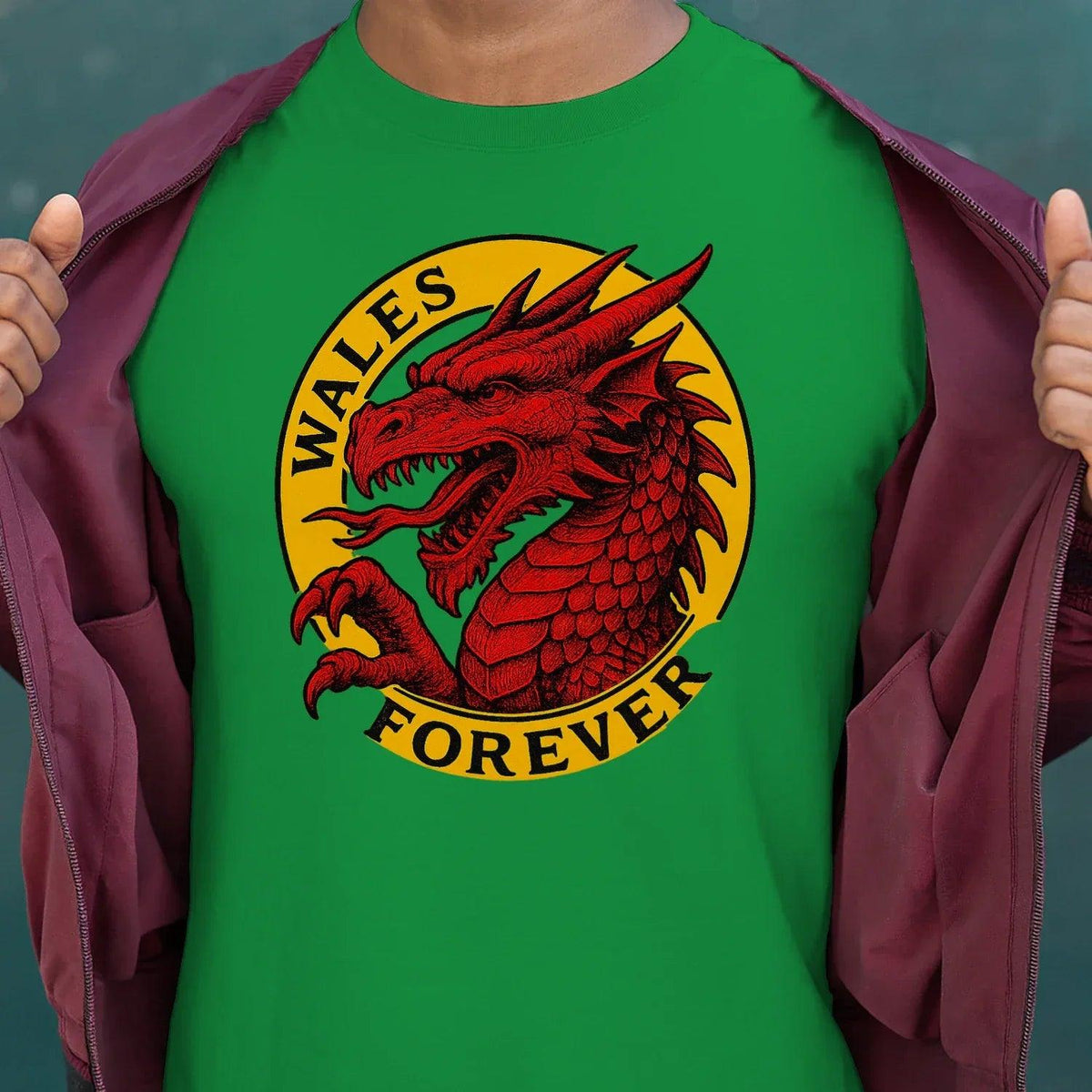 Welsh Dragon T-Shirt - Forever Premium Unisex Streetwear - Celtic Wolfwear