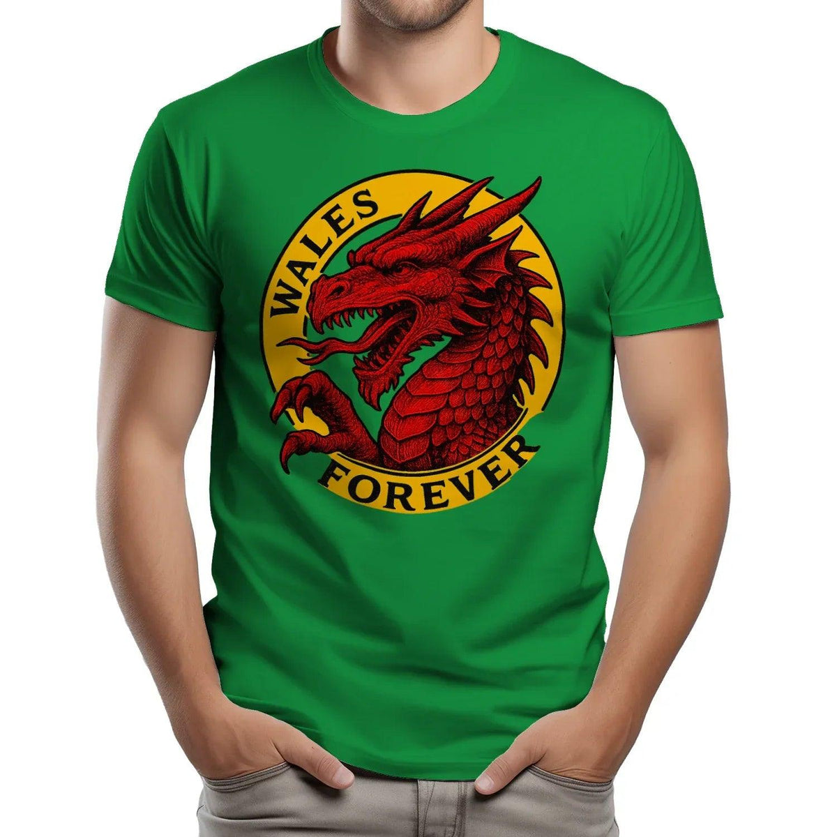 Welsh Dragon T-Shirt - Forever Premium Unisex Streetwear - Celtic Wolfwear