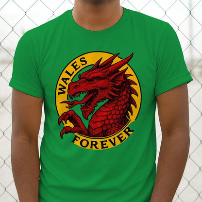 Welsh Dragon T-Shirt - Forever Premium Unisex Streetwear - Celtic Wolfwear