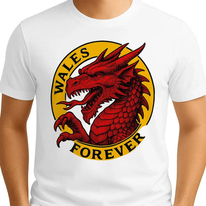 Welsh Dragon T-Shirt - Forever Premium Unisex Streetwear - Celtic Wolfwear