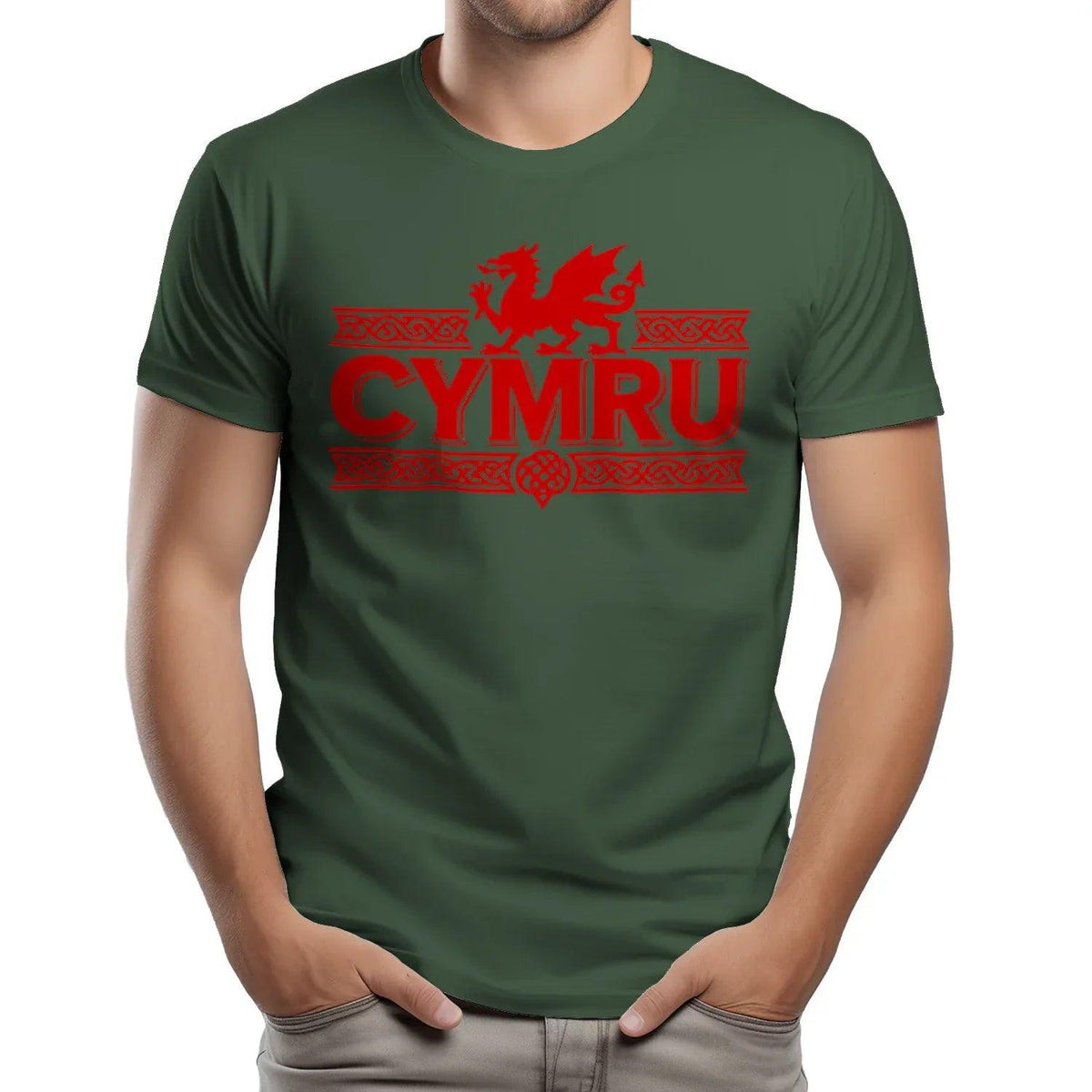 Welsh Dragon T-Shirt - Heritage Language National Pride - Celtic Wolfwear