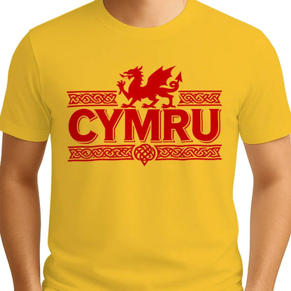 Welsh Dragon T-Shirt - Heritage Language National Pride - Celtic Wolfwear