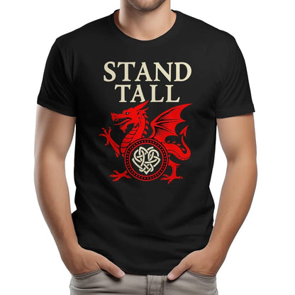 Welsh Dragon T-Shirt - Stand Tall Heritage Edition 01 - Celtic Wolfwear