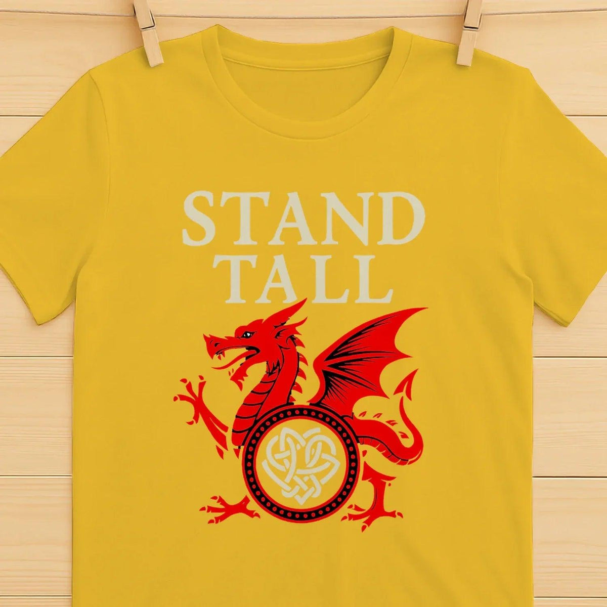 Welsh Dragon T-Shirt - Stand Tall Heritage Edition 01 - Celtic Wolfwear