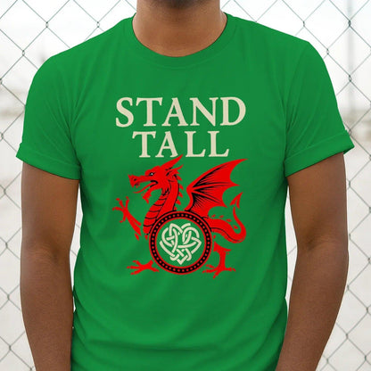 Welsh Dragon T-Shirt - Stand Tall Heritage Edition 01 - Celtic Wolfwear