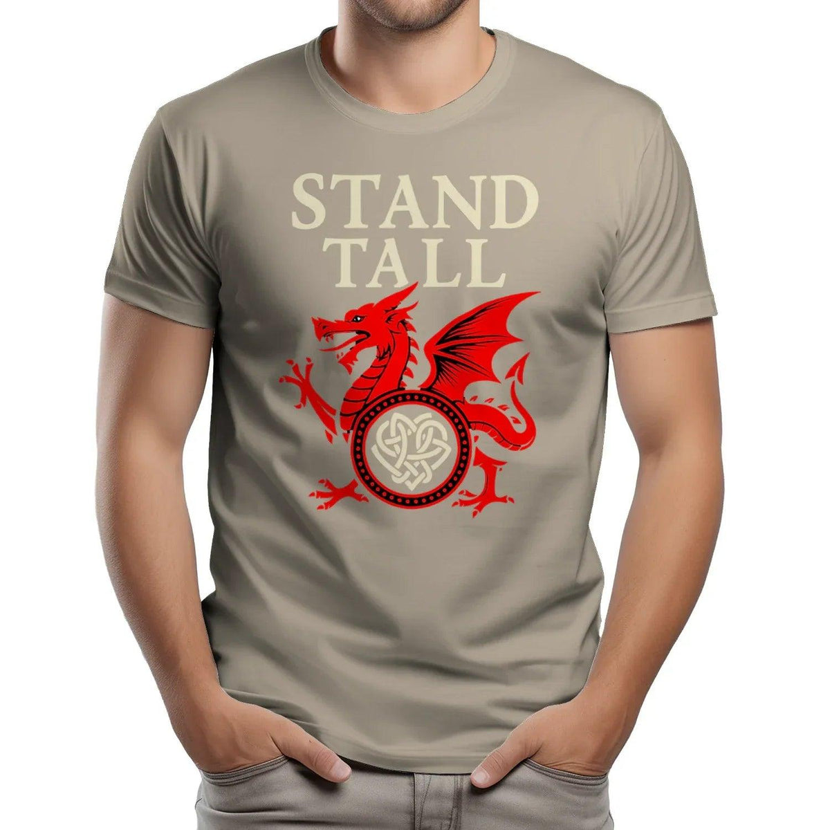 Welsh Dragon T-Shirt - Stand Tall Heritage Edition 01 - Celtic Wolfwear