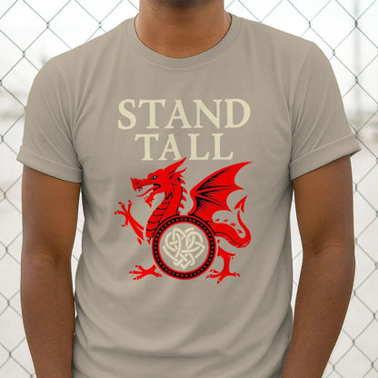 Welsh Dragon T-Shirt - Stand Tall Heritage Edition 01 - Celtic Wolfwear