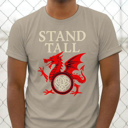 Welsh Dragon T-Shirt - Stand Tall Heritage Edition 02 - Celtic Wolfwear