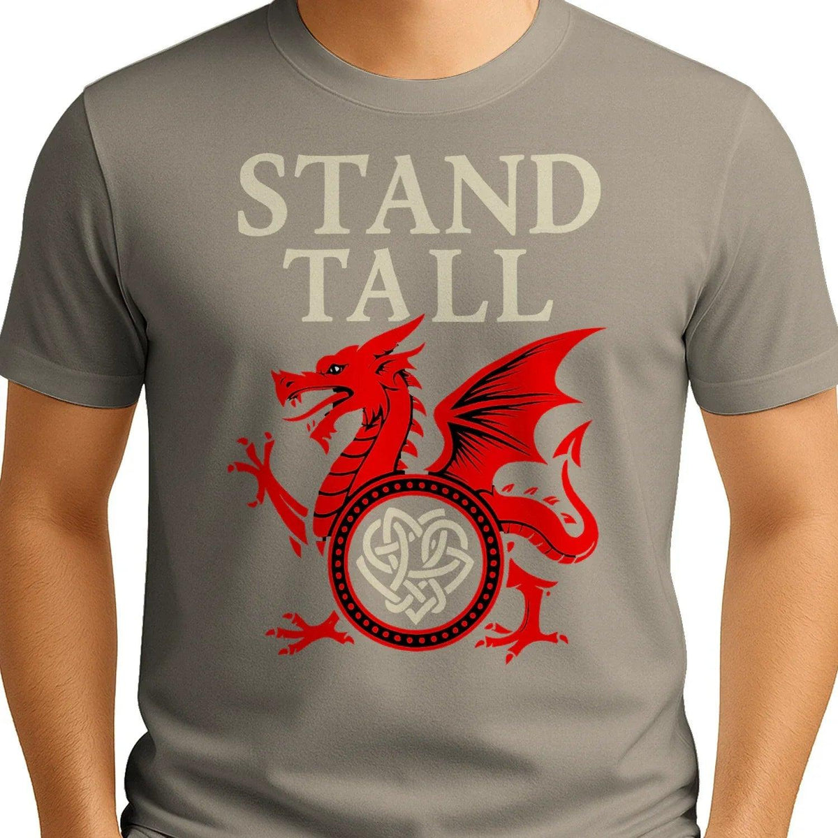 Welsh Dragon T-Shirt - Stand Tall Heritage Edition 02 - Celtic Wolfwear