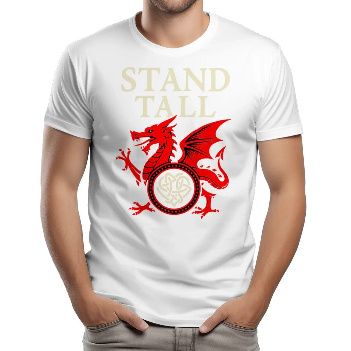 Welsh Dragon T-Shirt - Stand Tall Heritage Edition 02 - Celtic Wolfwear