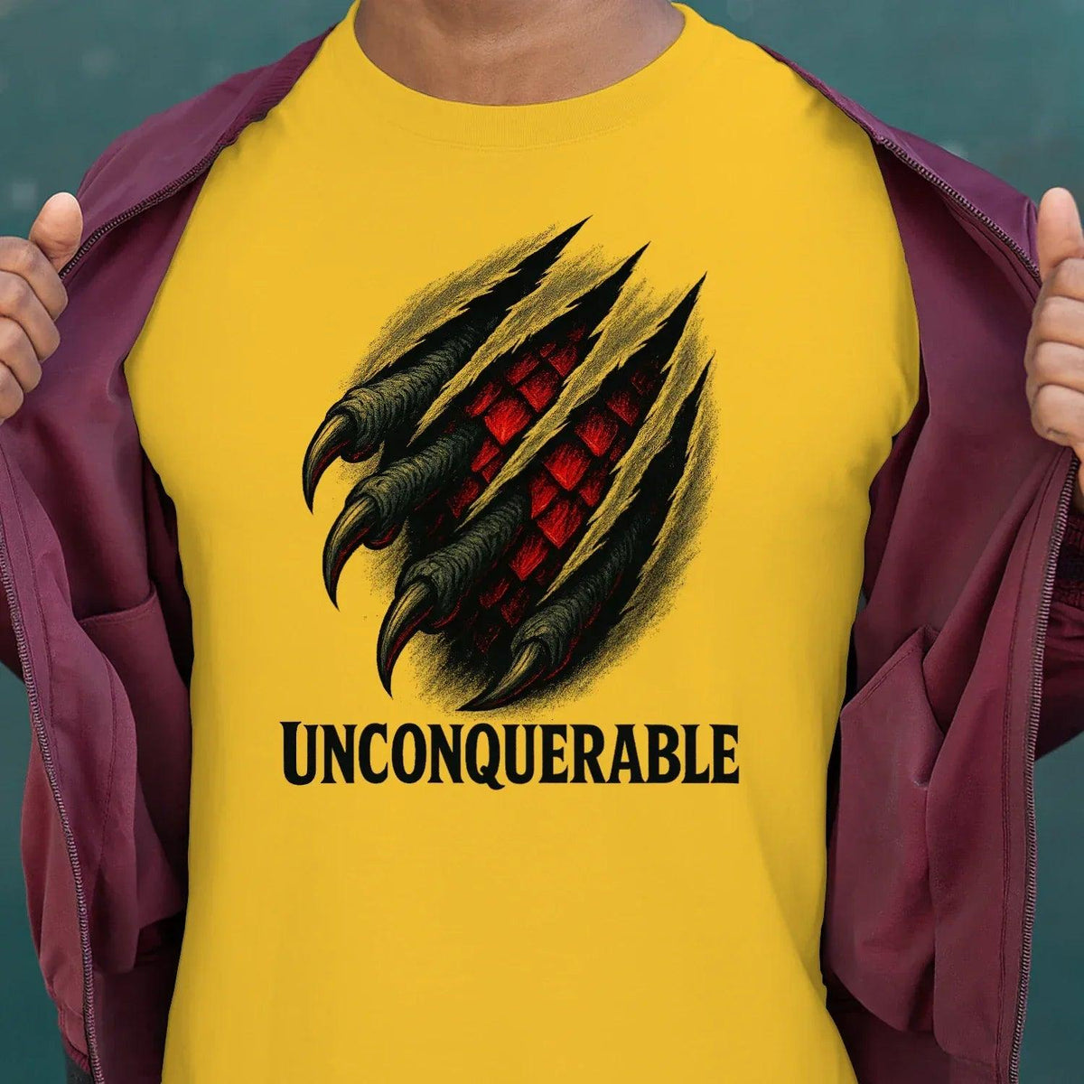 Welsh Dragon T-Shirt - Unconquerable Claw Rip, Unisex - Celtic Wolfwear